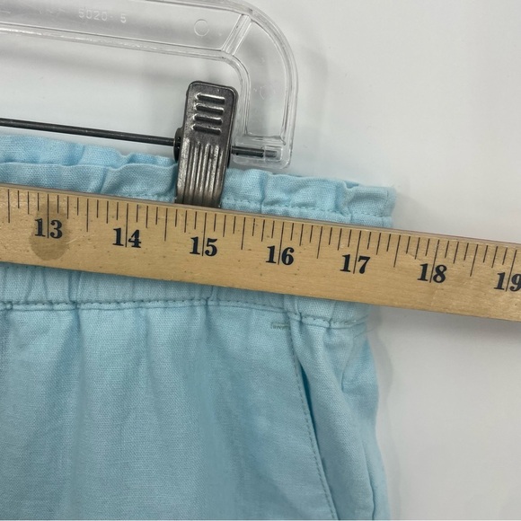J. Crew Blue Linen Blend Drawstring Pants Sz L BG359 light baby blue - Picture 5 of 8